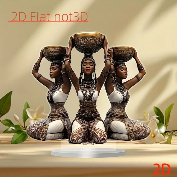 African Tribal Lady Figurine Sculpture