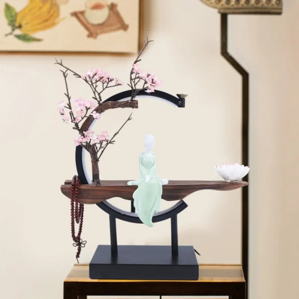 LED Floral Backflow Incense Burner