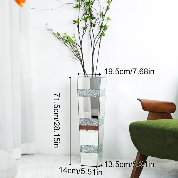 Modern Glass Crystal Floor Vase