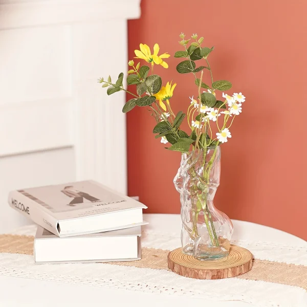 Transparent Female Body Glass Vase